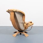 Vintage Scandinavian Swivel Lounge Chair / Fauteuil, Sweden 1970’S thumbnail 5