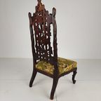 Prachtige 19e-eeuwse Black Forest Stoel – Uitzonderlijk Snijwerk thumbnail 6