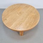 Brutalistische Ronde Salontafel Massief Eiken ´60 Japandi thumbnail 11