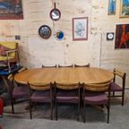 Xxl Vintage Deense Eettafel Uittrekbare Tafel Ronde Ovale thumbnail 19