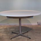 Vintage Eettafel Pastoe Witte Uitschuifbare Tafel Ovaal thumbnail 14