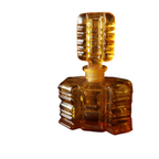 Vintage Art Deco Stijl Parfumflesje Amber Kleurig Glas thumbnail 3