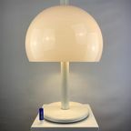 Large Mid-century Fully White Acrylic Mushroom Table Lamp Xl 1970 thumbnail 4