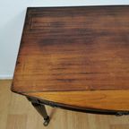 Antiek Vintage Mahonie Houten Sidetable, Bijzettafel 606 thumbnail 14