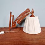 Scandinavische Wandlamp Van Teakhout Met Schaar, Jaren 60 thumbnail 10