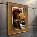 Italiaans Design Vintage Jaren 70 Dal Vera Bamboe Spiegel thumbnail 8