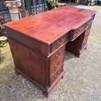 Antieke Engels Bureau, Schrijftafel, Partnerdeks thumbnail 5