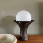 Vintage Lamp Keramiek Met Glazen Bol thumbnail 4