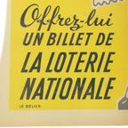 Vintage Ingelijste Poster Loterie Nationale France Fifties Reclame M. Pineau thumbnail 9