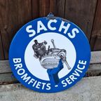 Tof Vintage Emaille Bord Sachs Bromfiets-Service😎 thumbnail 7