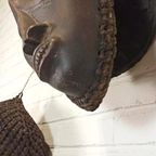 Set Van 2 Vintage/antieke Tchokwe Houten Maskers thumbnail 4