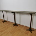 Industriële Sidetable, Muurtafel, Wandconsole Metalen Poten thumbnail 8