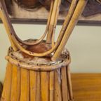 Vintage Rotan Plantenstandaard Planten Standaard Pplantentafeltje  Bloempot thumbnail 2