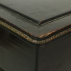 Zwart Gelakte Antieke Naaitafel Bijzettafel Mahonie 19de Eeuw thumbnail 12