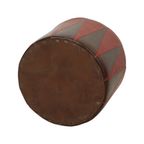 Ronde Vintage Poef Bruin Rood Tweekleurig Skai Sixties thumbnail 13