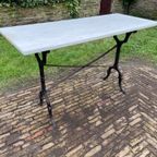 Tuintafel Bistrotafel Met Marmer Periode 1900 Lafa Aurilac Frans thumbnail 16