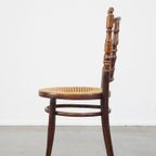 Charmante, Zeer Elegante Vintage Thonet Design Eetkamer/ Bistro Stoel thumbnail 6