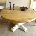 Prachtige Grote Ronde Mango Eettafel 140 Cm thumbnail 4