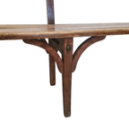 Antiek Franse Houten Halbank, Circa 1900 thumbnail 7