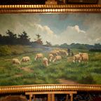 Henri Matthijs (Xix-Xx) Schapen Met Herder. thumbnail 9