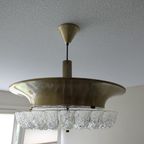 Vintage Glass And Aluminium Hanging Lamp - 1960S thumbnail 4