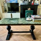 Prachtige Salontafel Met Groen Marmeren Blad. thumbnail 16