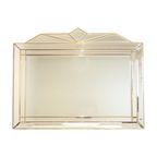 Grote Facetgeslepen Deknudt Spiegel Xl Hollywood Regency Design thumbnail 16