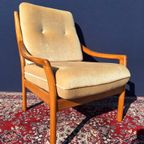 Vintage Design Fauteuil, Kersenhout, Mohair, Wilhelm Knoll thumbnail 6