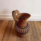 Rotan Rieten Kruik Vaas Jaren 60 Vintage thumbnail 8