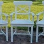 Set Van 6 Cross Back Landelijke Armstoelen thumbnail 3