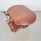 Vintage Spindle Bar Cart Hout Trolley 1970 Italië Side Table thumbnail 10