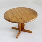 Vintage Deense Ronde Uitschuifbare Eettafel Pine Wood Jaren 60 thumbnail 7
