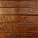 Antieke Houten Kast Tallboy Chest On Chest George Iii 19de Eeuw thumbnail 6