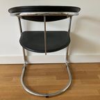 4 Italiaans Design Tuigleer Chroom Buisframe Stoelen thumbnail 6