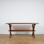 Brutalist Solid Wood Table In Mahogany Wood Was 900€ Now 650€ ! thumbnail 6