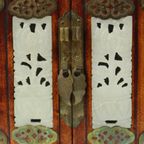 Chinese Juwelenkist Met Lades Sierraden Doos Jade Palissander Messing thumbnail 4