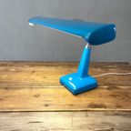 Fel Blauwe Vintage Mid Century Glamor Bureaulamp Uit Japan thumbnail 2