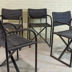 4 Vintage Illo Director's Stoelen, Niels Gammelgaard thumbnail 9