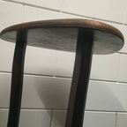 Antiek Tripod Eikenhouten Plantentafel Bijzettafel thumbnail 5