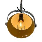Herda - Space Age Wall Lamp - Yellow Shade, Black Base And Chromed Upright (rare Model) thumbnail 2