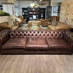 Waanzinnige Stoere Chesterfield Xl Bank Vintage Bruin thumbnail 2