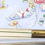 Trolley Jaren 50 – Messing En Decoratief Glas - (mc49) thumbnail 6