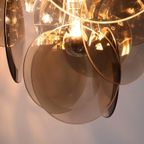 Vintage Hanglamp 6 Lichtpunten Rookglazen Schijven thumbnail 10
