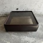 Coffee Table With Leather & On Wheels thumbnail 4