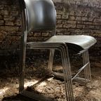 Industrieel Vintage David Rowland Stoelen 40/4 Partij thumbnail 9