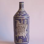 Abstract Horse Riders Ceramic Bottle By Fratelli Fanciullacci, Italy, 1950S thumbnail 2