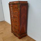 Antiek Franse Secretaire Wandkast Ladekast Met Marmer Blad thumbnail 9