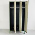 Vintage Franse Industriële Locker Groen Patina thumbnail 3
