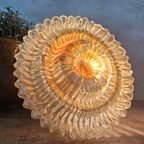 Plafondlamp Glazen Gouden Sunburst 1960 thumbnail 2