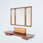 Danish Mid-century Modern Wall Console With Mirror By Frode Holm For Illums Bolighus, 1950’s thumbnail 2